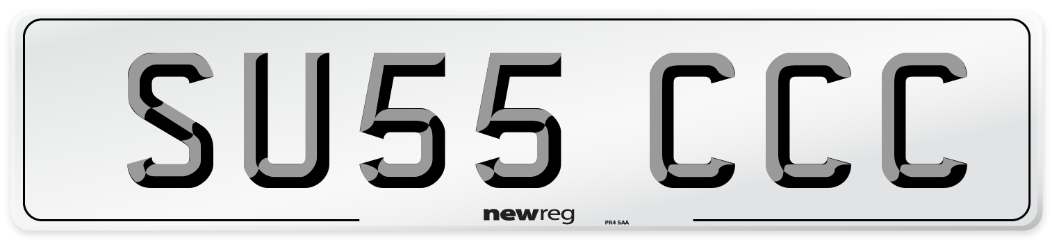 SU55 CCC Number Plate from New Reg